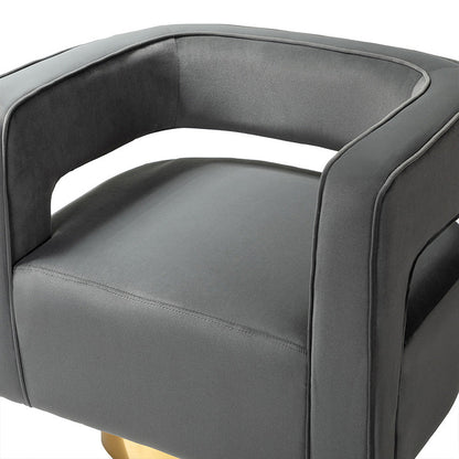 Agata Velvet Swivel Barrel Armchair