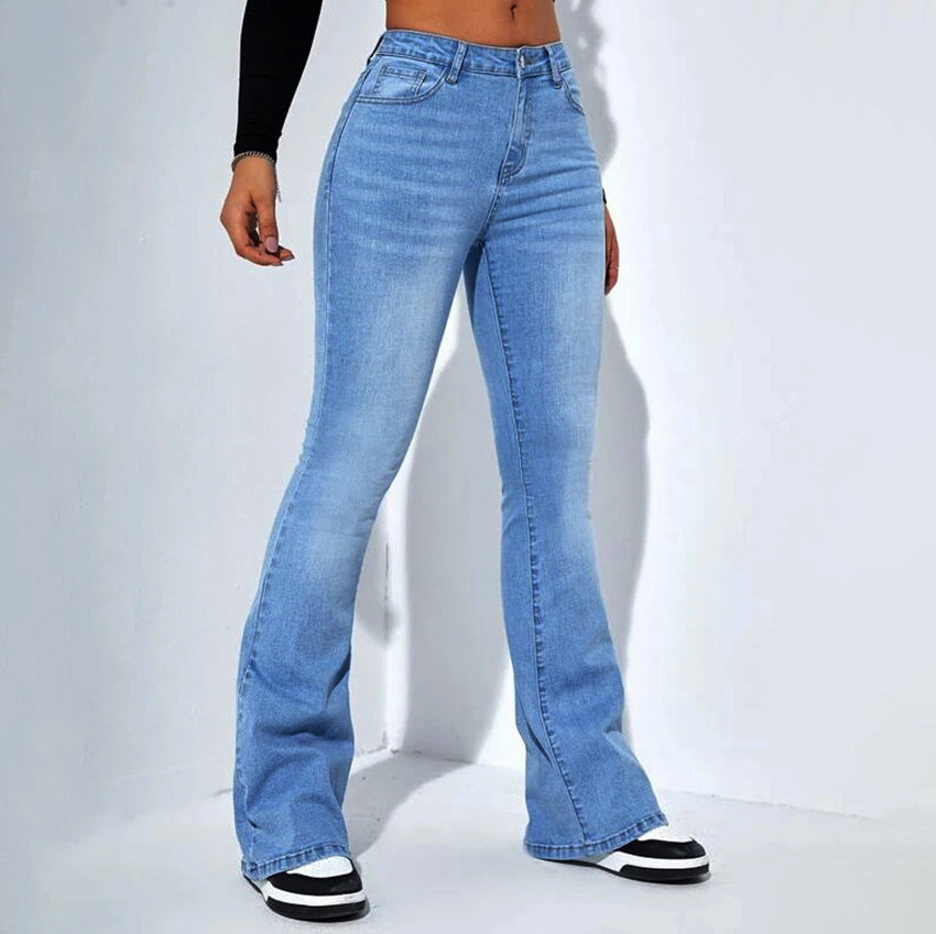 🔥𝗖𝗹𝗲𝗮𝗿𝗮𝗻𝗰𝗲 𝗦𝗮𝗹𝗲🌟Women's High-waisted Slim-fit Flared Jeans