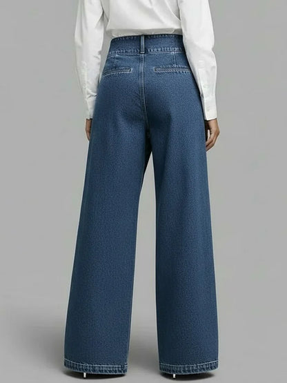 🔥Summer Arrivals🌟Women's High-waisted Casual Loose-fitting Wide-leg Jeans