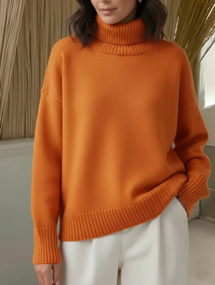 🔥Summer Arrivals🌟Cozy High-neck Solid Color Sweater