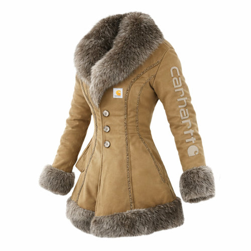 🔥𝗖𝗹𝗲𝗮𝗿𝗮𝗻𝗰𝗲 𝗦𝗮𝗹𝗲🌟Women's Retro Mid-Length Fur Collar A-Line Coat