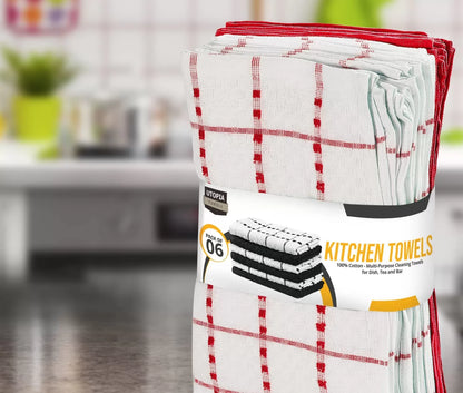 Kitchen Towels 12 Pack, 15 x 25 Inches, 100% Ring Spun Cotton Super Soft and Absorbent Linen Dish Towels, Tea Towels and Bar Towels Set (Black)