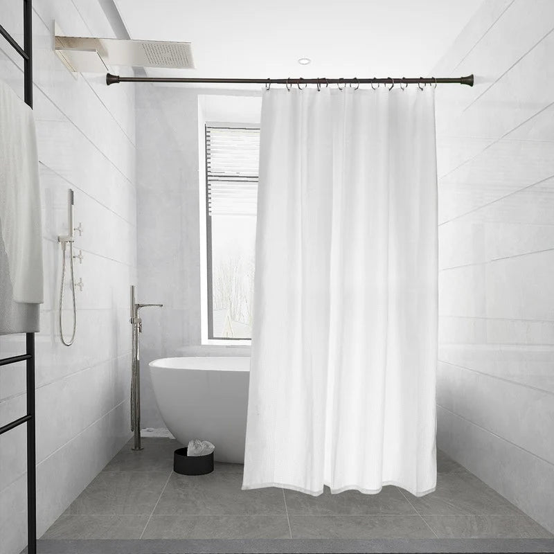 Utopia Alley Adjustable 72-Inch Shower Curtain Tension Rod - Rust-Proof Aluminum with Rubber End Cap, No Drill Installation