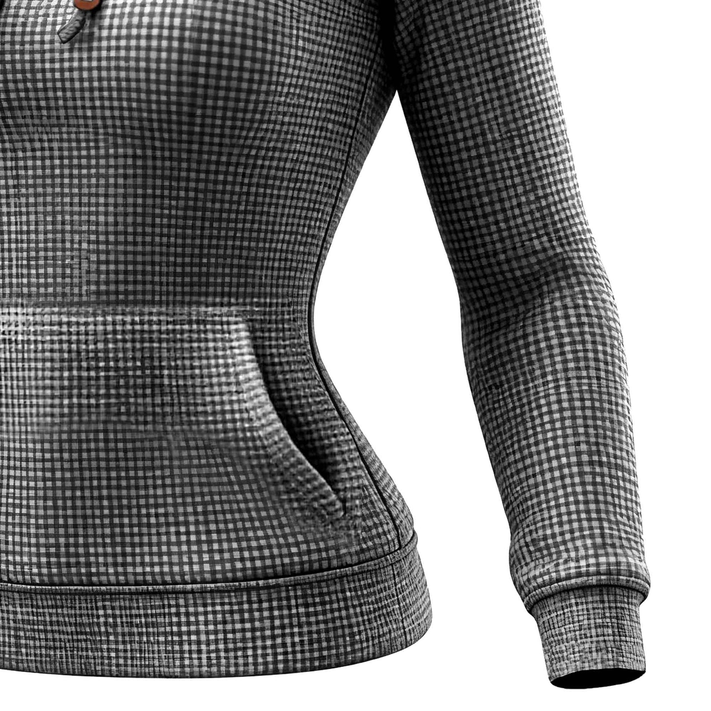🔥𝗖𝗹𝗲𝗮𝗿𝗮𝗻𝗰𝗲 𝗦𝗮𝗹𝗲🌟Women's Vintage Floral Gray Waffle Knit Pocket Long-Sleeved Hoodie