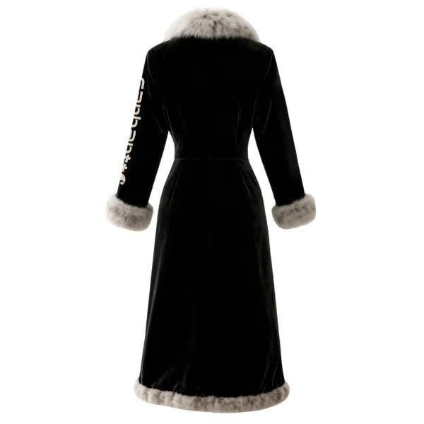 🔥𝗖𝗹𝗲𝗮𝗿𝗮𝗻𝗰𝗲 𝗦𝗮𝗹𝗲🌟Luxurious Faux Fur Trimmed Long Coat with Elegant Design