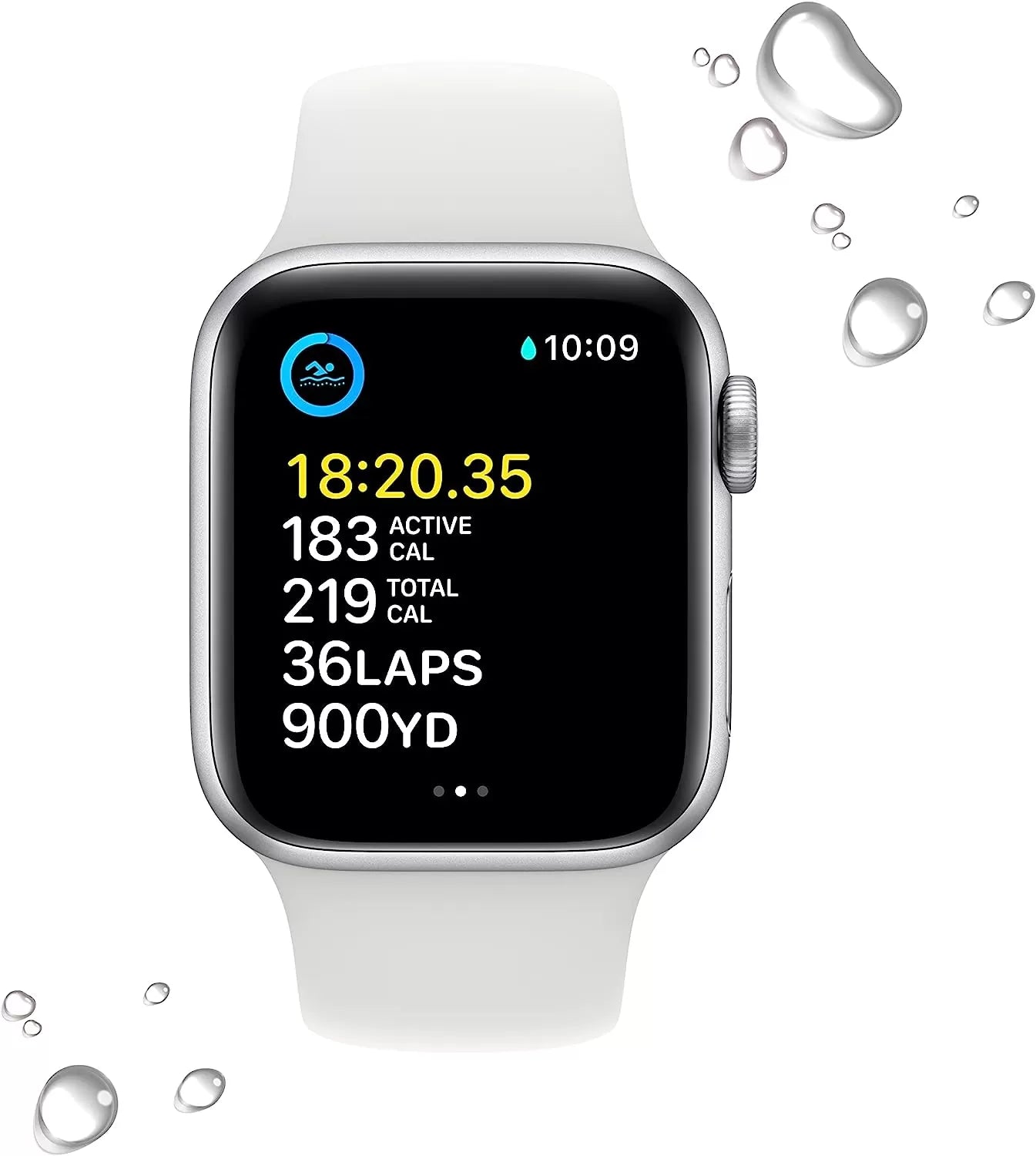 Watch SE (2nd Gen) [GPS 40mm] Smart Watch w/Starlight Aluminum Case & Starlight Sport Band - S/M. Fitness & Sleep Tracker, Crash Detection, Heart Rate Monitor, Retina Display, Water Resistant