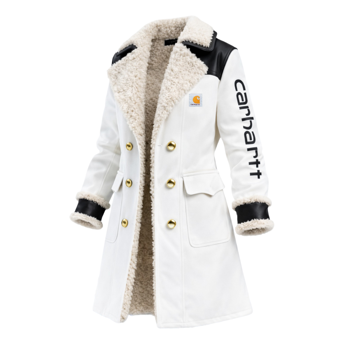 🔥𝗖𝗹𝗲𝗮𝗿𝗮𝗻𝗰𝗲 𝗦𝗮𝗹𝗲🌟Women's Vintage White Leather Contrast Fleece Faux Fur Lining Coat-Burgundy