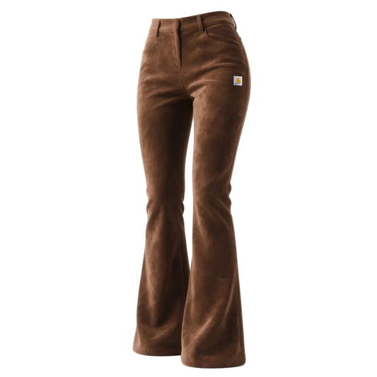 🔥𝗖𝗹𝗲𝗮𝗿𝗮𝗻𝗰𝗲 𝗦𝗮𝗹𝗲🌟Retro Western Style Women's Suede Flared Wide-Leg Pants