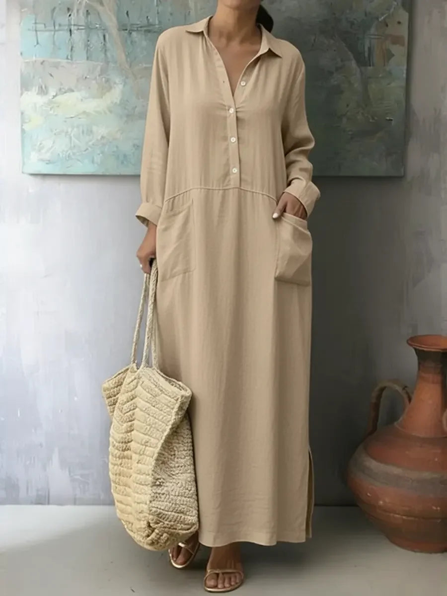 🔥Summer Arrivals🌟Women's Loose-fitting Casual Linen And Cotton Dress