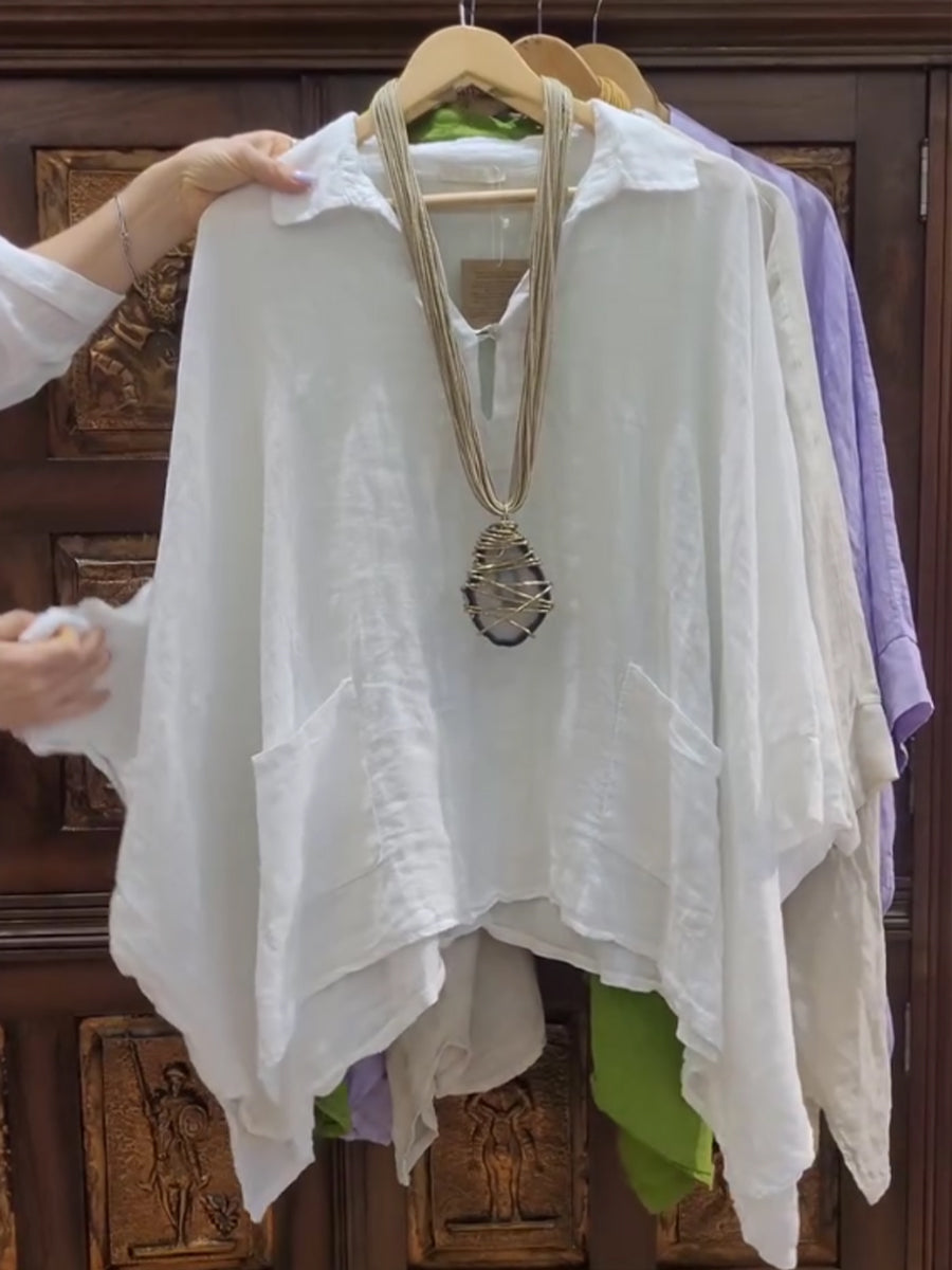 🔥Summer Arrivals🌟Women's Casual Cotton And Linen Shirt