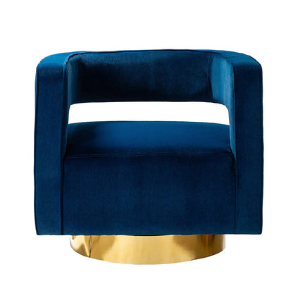 Agata Velvet Swivel Barrel Armchair