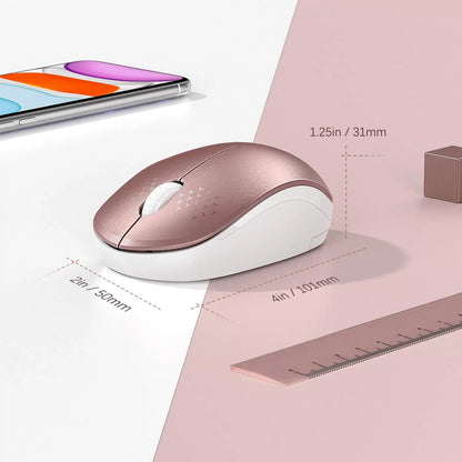 seenda Wireless Mouse, 2.4G Noiseless Mouse with USB Receiver - Portable Computer Mice for PC, Tablet, Laptop with Windows System - Mint Green