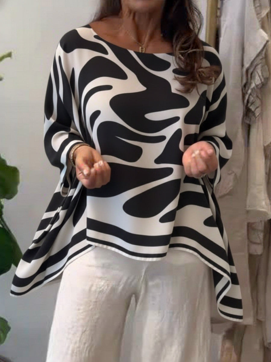 🔥Summer Arrivals🌟Loose-fitting Casual Printed Chiffon Top