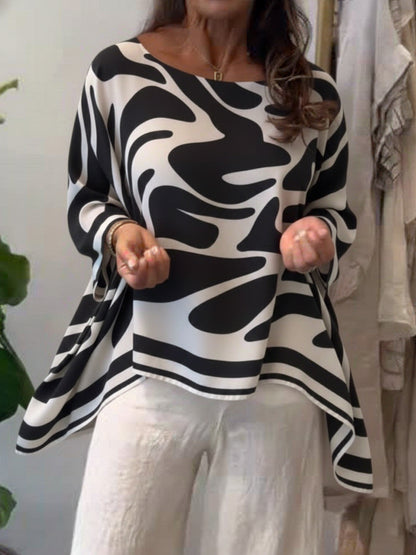🔥Summer Arrivals🌟Loose-fitting Casual Printed Chiffon Top