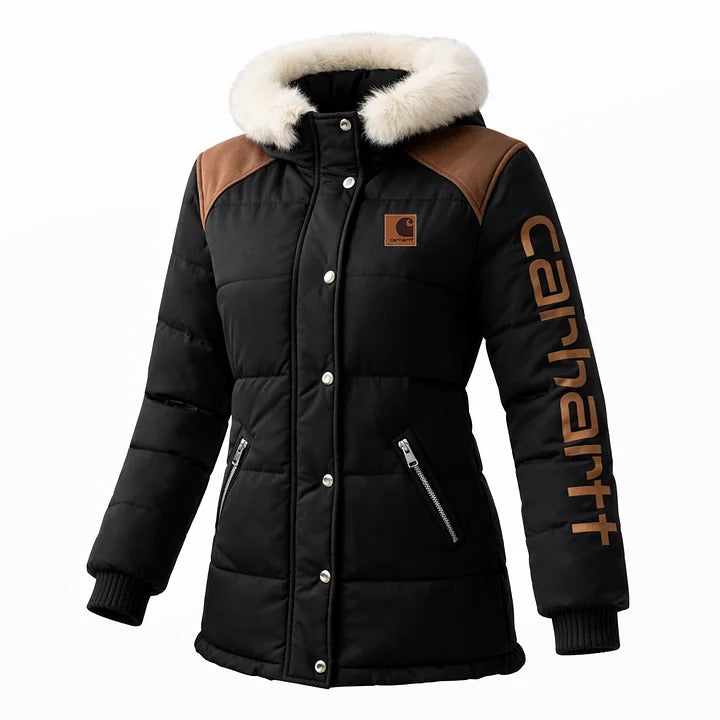 🔥𝗖𝗹𝗲𝗮𝗿𝗮𝗻𝗰𝗲 𝗦𝗮𝗹𝗲🌟Winter White Puffer Jacket with Fur Trim