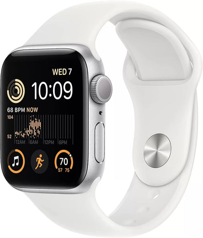 Watch SE (2nd Gen) [GPS 40mm] Smart Watch w/Starlight Aluminum Case & Starlight Sport Band - S/M. Fitness & Sleep Tracker, Crash Detection, Heart Rate Monitor, Retina Display, Water Resistant