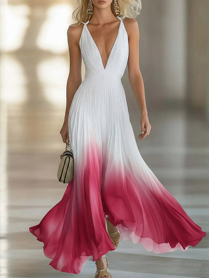 🔥Summer Arrivals🌟Women's V-neck Sleeveless Casual Loose Chiffon Camisole Dress
