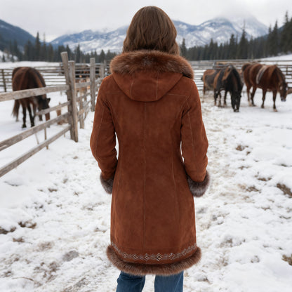 🔥𝗖𝗹𝗲𝗮𝗿𝗮𝗻𝗰𝗲 𝗦𝗮𝗹𝗲🌟Winter Wonderland Hooded Coat with Fur Trim