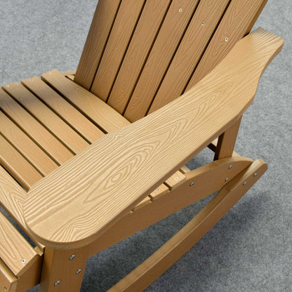 Ovios  Rocking Adirondack Chair 2-Piece Waterproof Plastic Frame