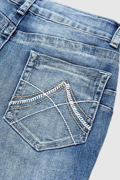 🔥Summer Arrivals🌟Stitch Detail Dual Button Mid Waist Straight Leg Jeans