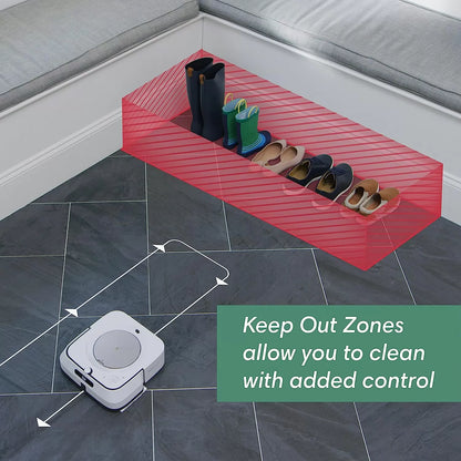 iRobot Braava Jet M6 (6110) Ultimate Robot Mop- Wi-Fi Connected, Precision Jet Spray, Smart Mapping, Works with Alexa, Ideal for Multiple Rooms, Recharges and Resumes, White
