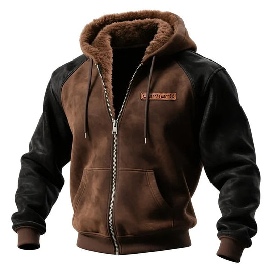 🔥𝗖𝗹𝗲𝗮𝗿𝗮𝗻𝗰𝗲 𝗦𝗮𝗹𝗲🌟Men's Retro Casual Suede Fur Collar Hooded Zipper Cardigan