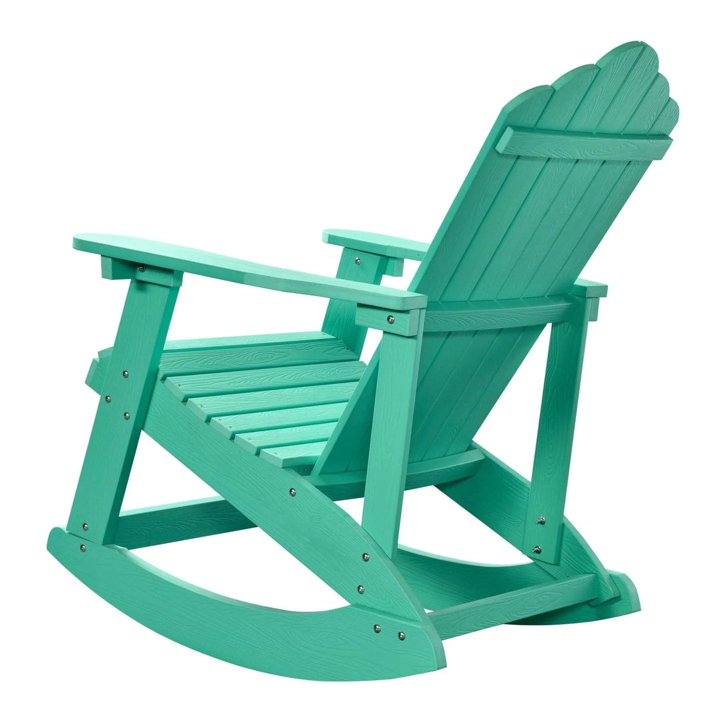 Ovios  Rocking Adirondack Chair 2-Piece Waterproof Plastic Frame