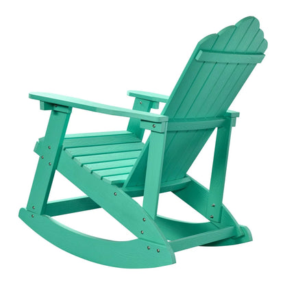 Ovios  Rocking Adirondack Chair 2-Piece Waterproof Plastic Frame