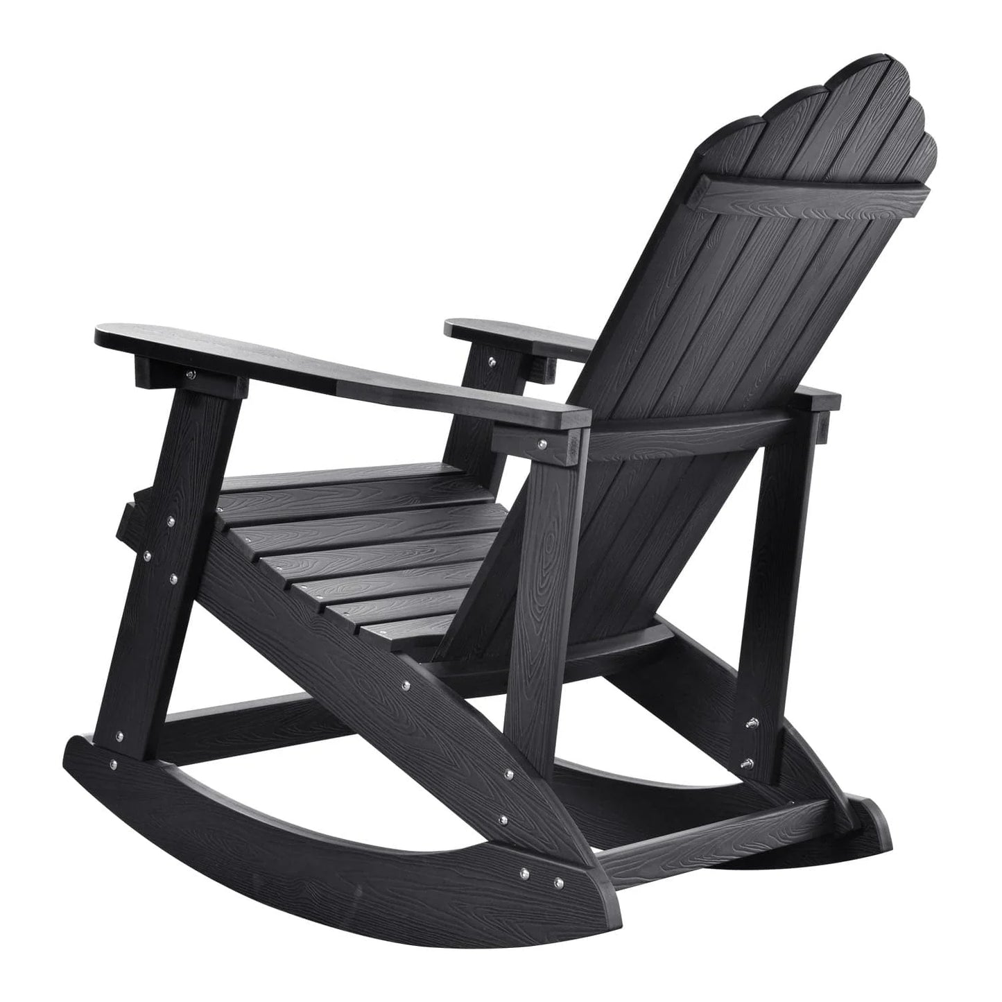 Ovios  Rocking Adirondack Chair 2-Piece Waterproof Plastic Frame