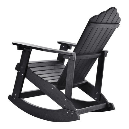 Ovios  Rocking Adirondack Chair 2-Piece Waterproof Plastic Frame