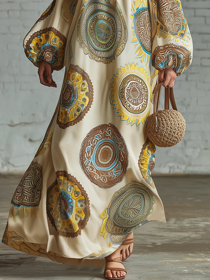 🔥Summer Arrivals🌟Retro Polka Dot Print Multi-layered Hem Maxi Dress