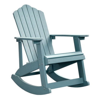 Ovios  Rocking Adirondack Chair 2-Piece Waterproof Plastic Frame