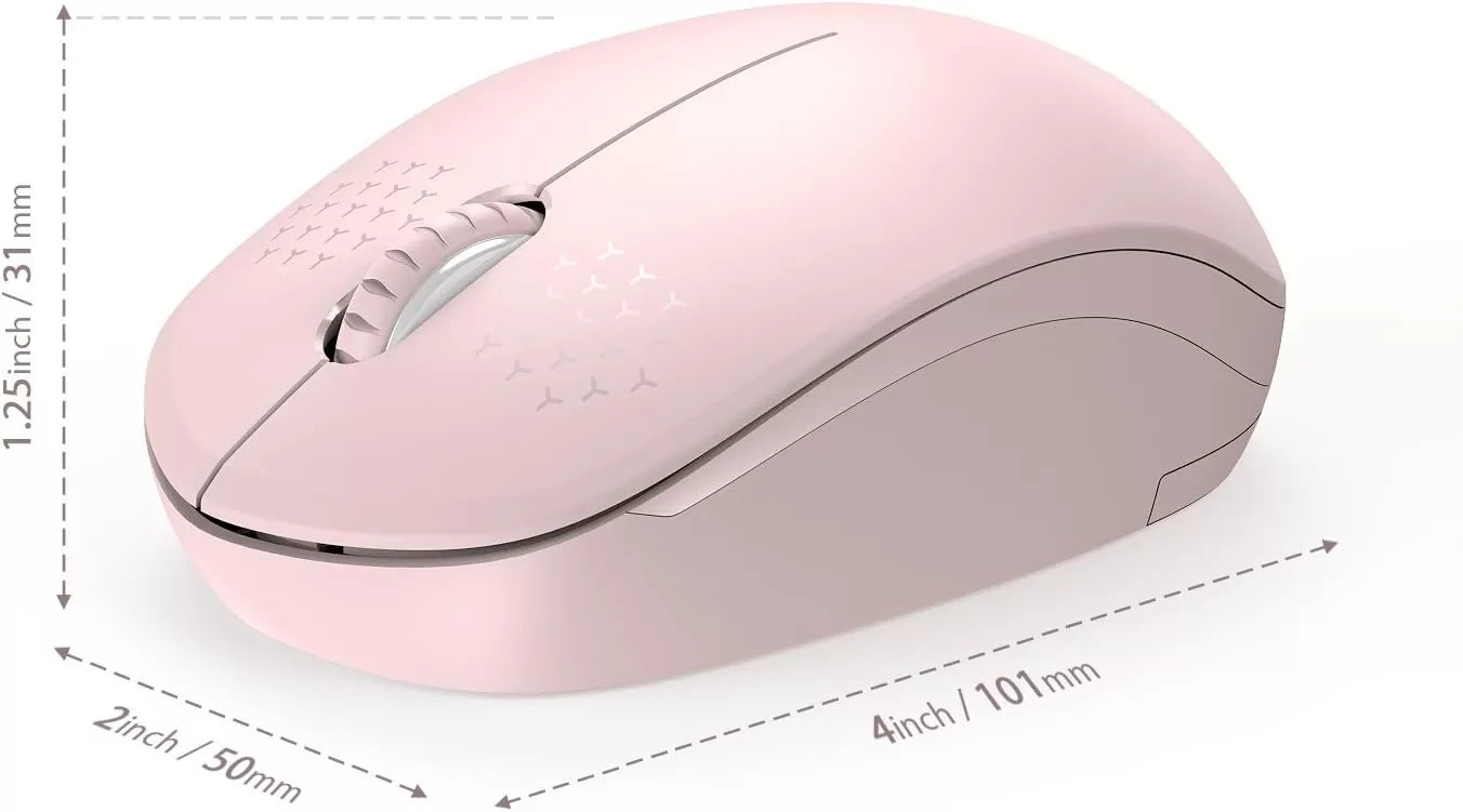seenda Wireless Mouse, 2.4G Noiseless Mouse with USB Receiver - Portable Computer Mice for PC, Tablet, Laptop with Windows System - Mint Green