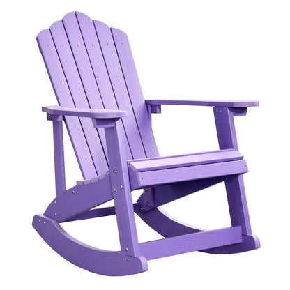 Ovios  Rocking Adirondack Chair 2-Piece Waterproof Plastic Frame