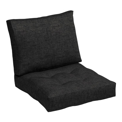 ARDEN Outdoor Plush Modern Tufted Blowfill Deep Seat Set, 24 x 24