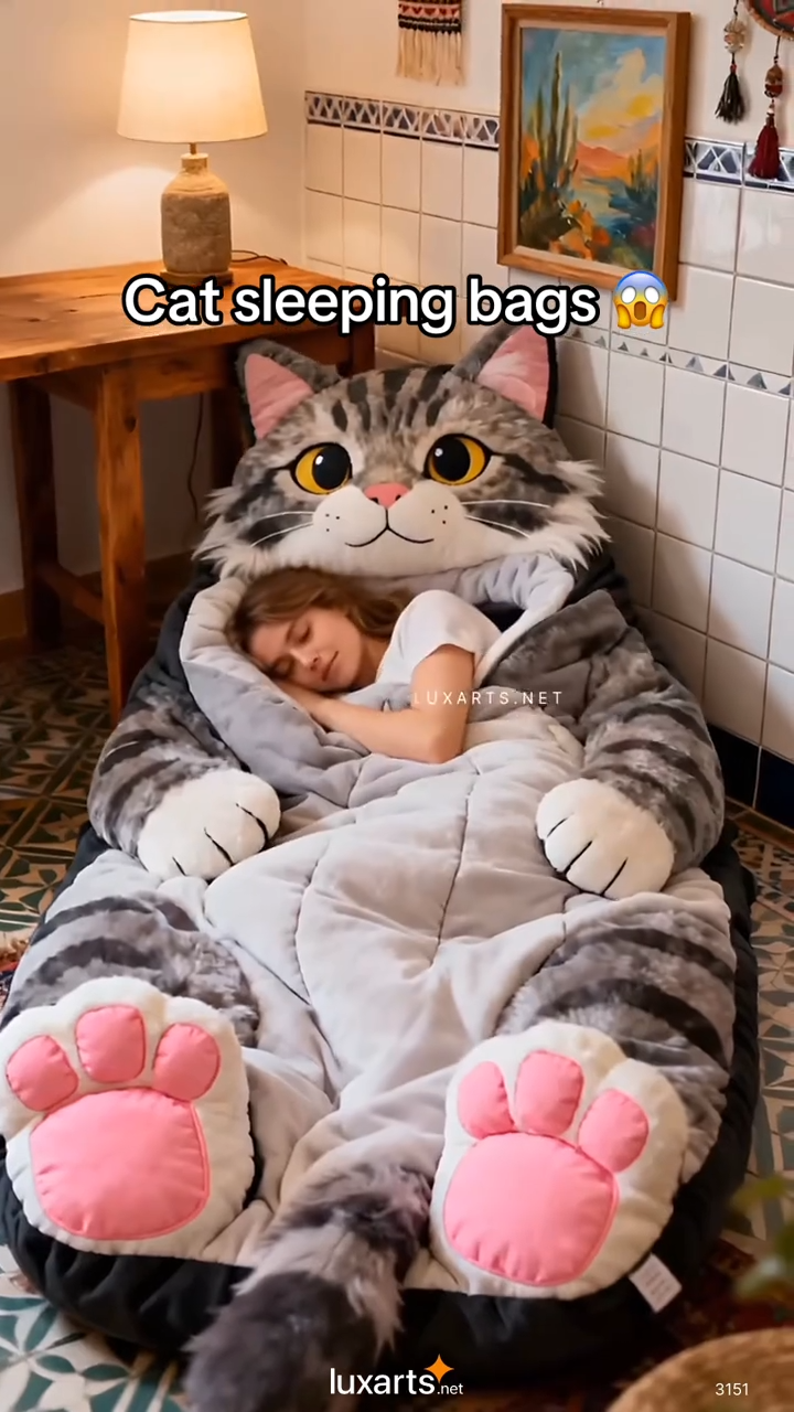 🔥Hot Sale 49% off🌟 Fluffy sleeping bag– Soft, Warm & Purrfectly Cozy😴💤