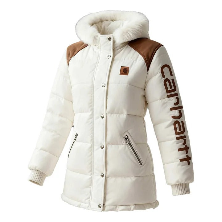 🔥𝗖𝗹𝗲𝗮𝗿𝗮𝗻𝗰𝗲 𝗦𝗮𝗹𝗲🌟Winter White Puffer Jacket with Fur Trim