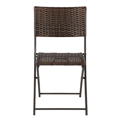 Hampton Wicker Patio Folding Chair, Brown
