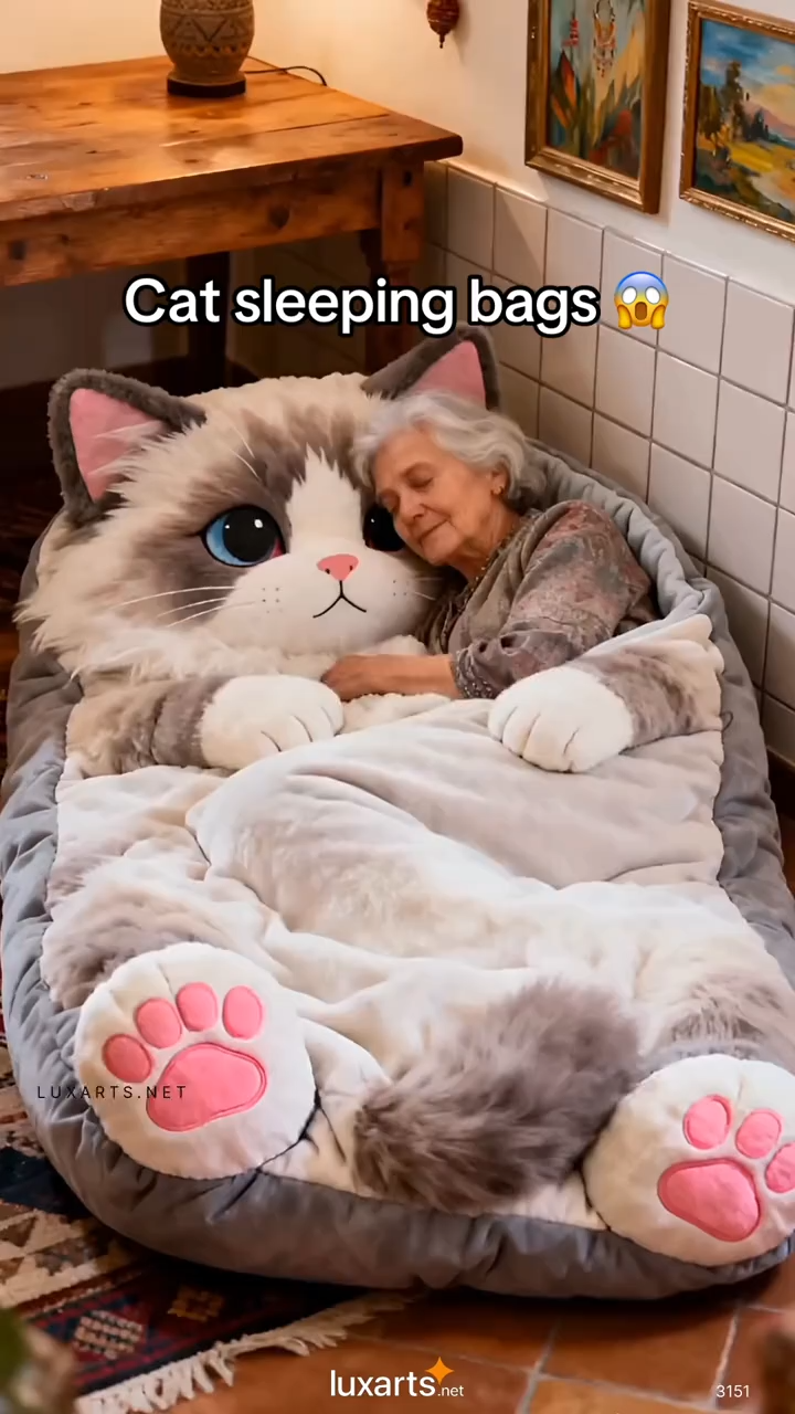 🔥Hot Sale 49% off🌟 Fluffy sleeping bag– Soft, Warm & Purrfectly Cozy😴💤