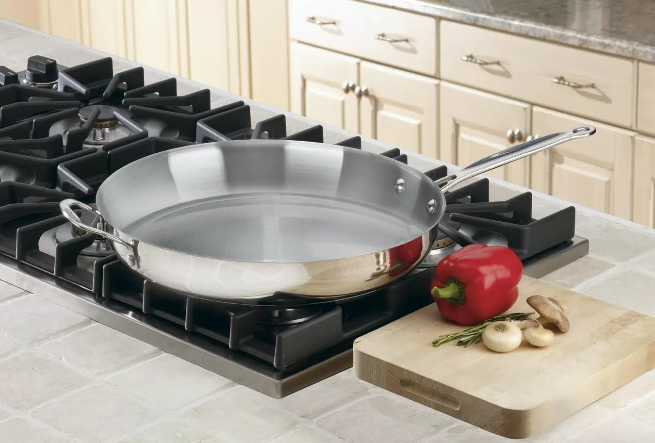 Stainless Steel 17-Piece Set Chef's-Classic-Stainless-Cookware-Collection