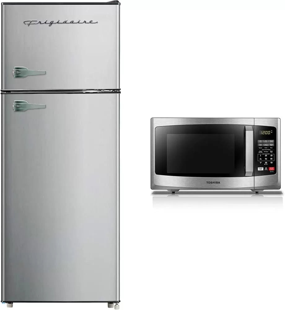 Frigidaire EFR451 2 Door Refrigerator/Freezer, 4.6 cu ft, Platinum Series, Stainless Steel, Double