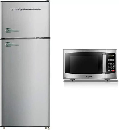 Frigidaire EFR451 2 Door Refrigerator/Freezer, 4.6 cu ft, Platinum Series, Stainless Steel, Double