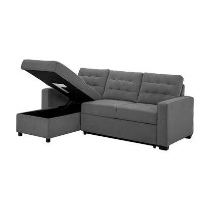 Serta Bryson 89.7" Reversible Convertible Sleeper Sofa & Chaise with Storage