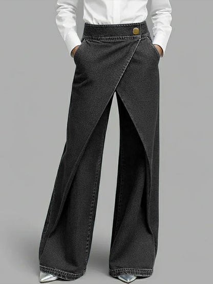 🔥Summer Arrivals🌟Women's High-waisted Casual Loose-fitting Wide-leg Jeans