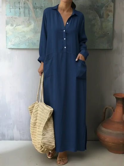 🔥Summer Arrivals🌟Women's Loose-fitting Casual Linen And Cotton Dress