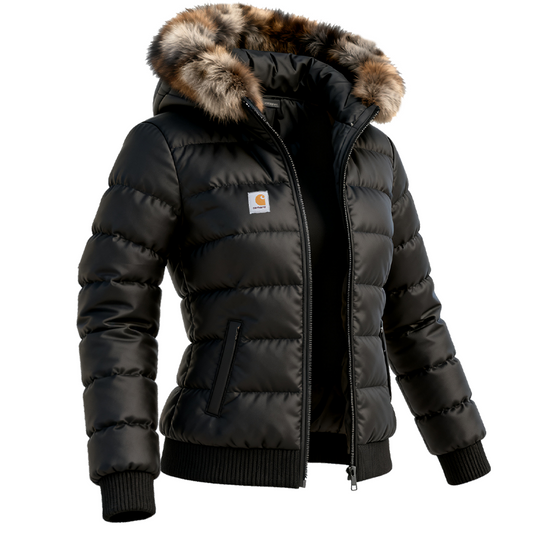 🔥𝗖𝗹𝗲𝗮𝗿𝗮𝗻𝗰𝗲 𝗦𝗮𝗹𝗲🌟Carhartt Women's Elegant Warm Winter Jacket With Faux Fur Hood