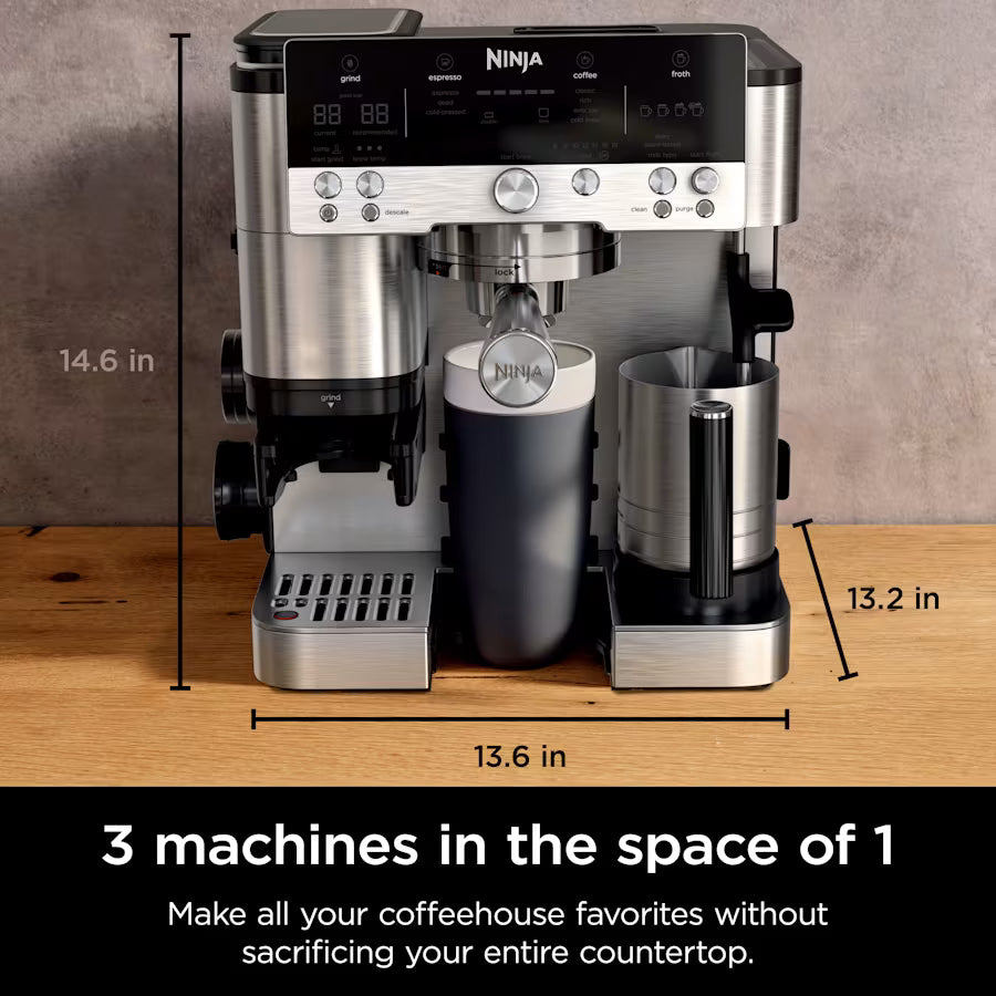 Ninja Luxe™ Café Premier 3 in 1 Espresso Drip Coffee & Cold Brew Maker