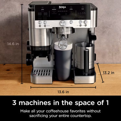 Ninja Luxe™ Café Premier 3 in 1 Espresso Drip Coffee & Cold Brew Maker