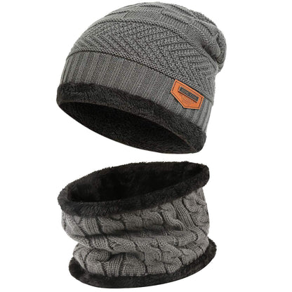 🔥𝗖𝗹𝗲𝗮𝗿𝗮𝗻𝗰𝗲 𝗦𝗮𝗹𝗲🌟Mens Womens Winter Beanie Hat Scarf Set Warm Knit Hat Thick Fleece Lined Winter Cap