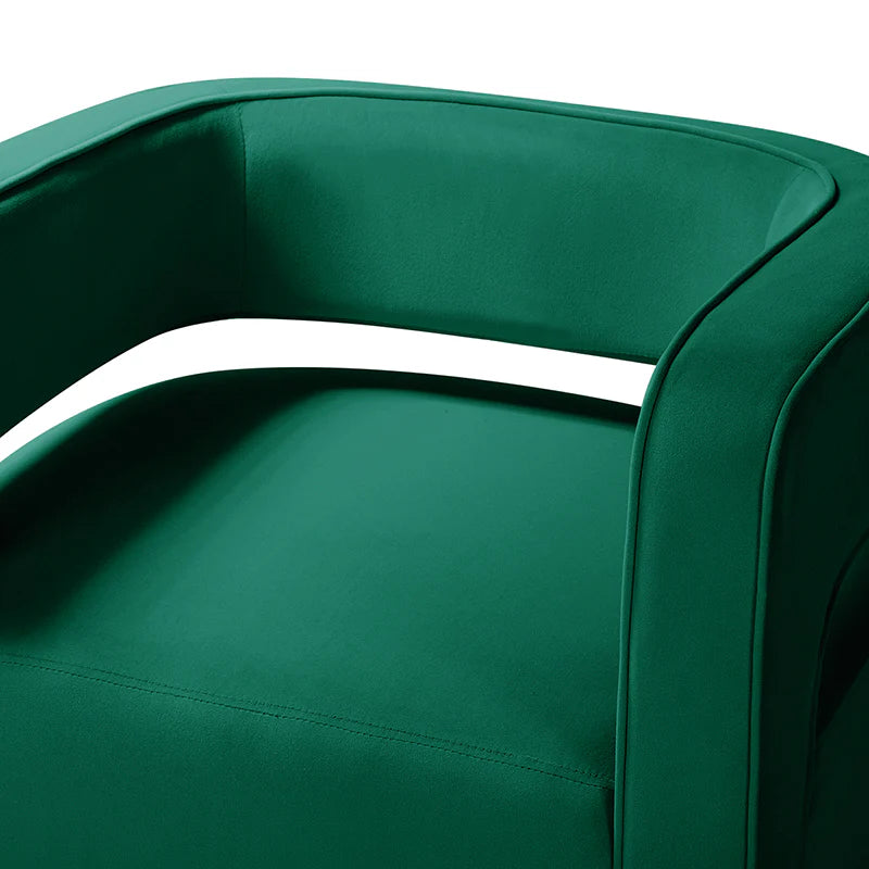 Agata Velvet Swivel Barrel Armchair